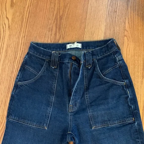 OPEN TO OFFERS Madewell Dark Blue Boot Cut Jeans Size 27 - Picture 4 of 11